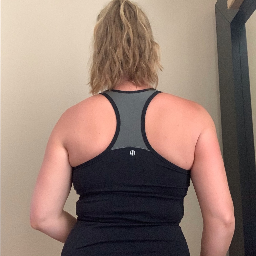 Lululemon Black & Grey Racerback Tank Top - Picture 3 of 3